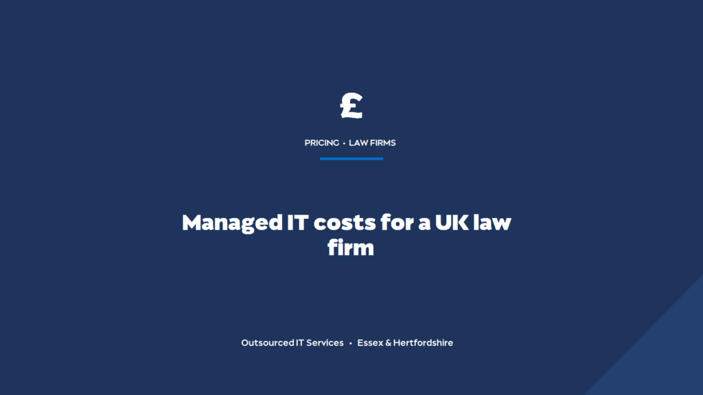 How much does managed IT support cost for a UK law firm in 2026?