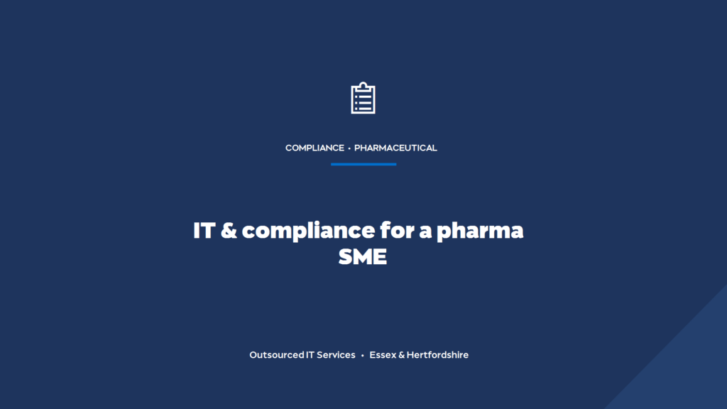 What IT and compliance does a UK pharmaceutical SME need?