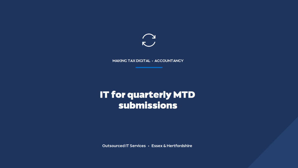 What internet and IT do accountants need for quarterly MTD submissions?