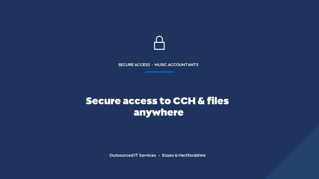 How can accountants securely access CCH, payroll and client files from anywhere?