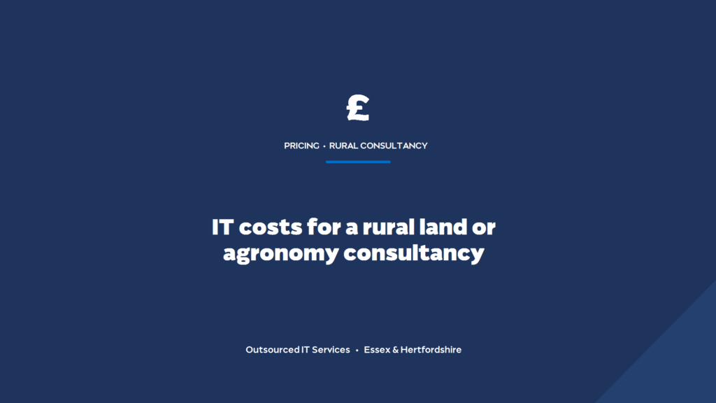 How much does IT support cost for a rural land or agronomy consultancy?
