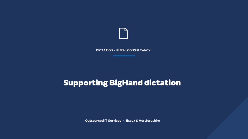 Can you support BigHand dictation for a rural surveying or land agency?
