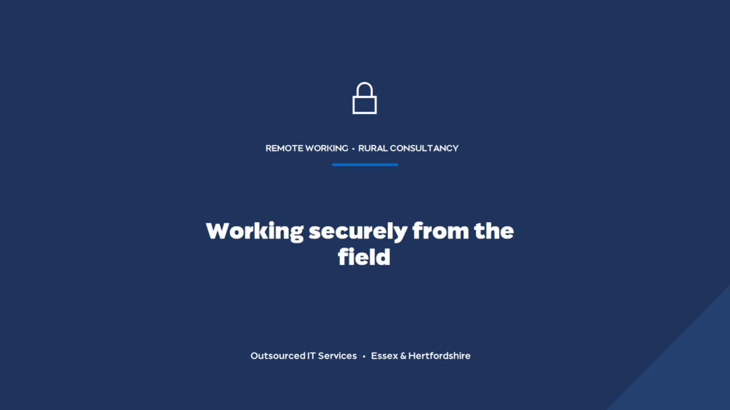 How can surveyors and land agents work securely from the field or anywhere?