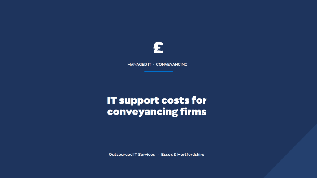 How much does IT support cost for a conveyancing or high-street law firm?