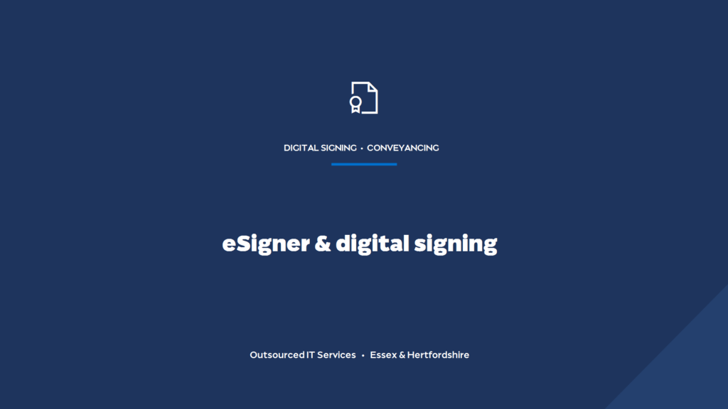 Can you support eSigner and digital signing for conveyancing documents?