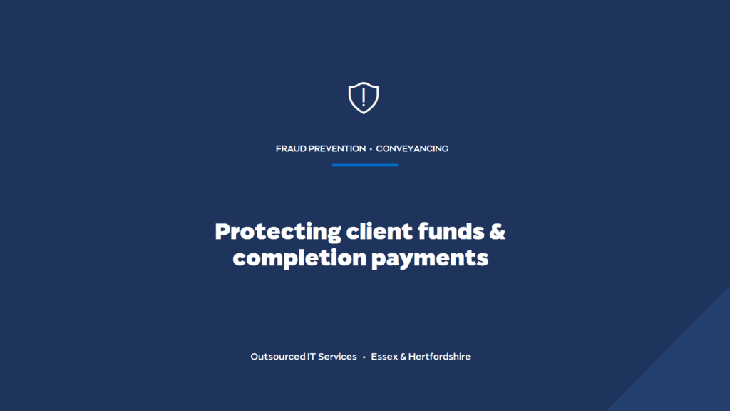How do you protect client account funds and completion payments from fraud?