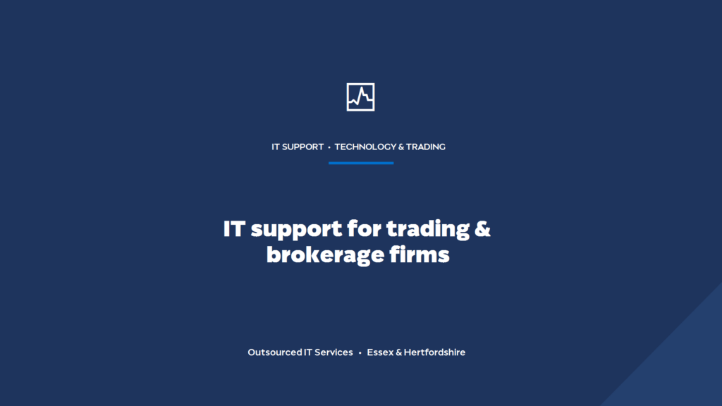 What IT support do financial trading and brokerage firms need?