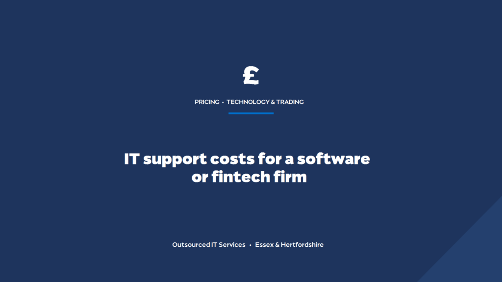 How much does IT support cost for a software or fintech company?