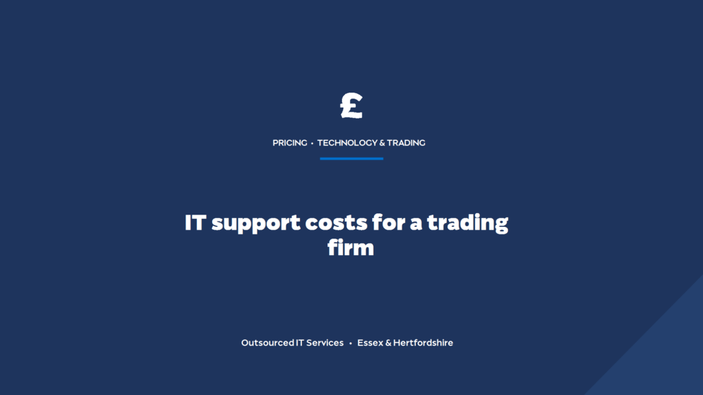 How much does IT support cost for a financial trading firm?