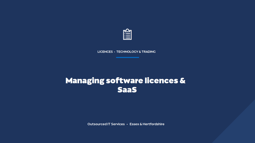 How do you manage software licences and SaaS subscriptions for a tech team?
