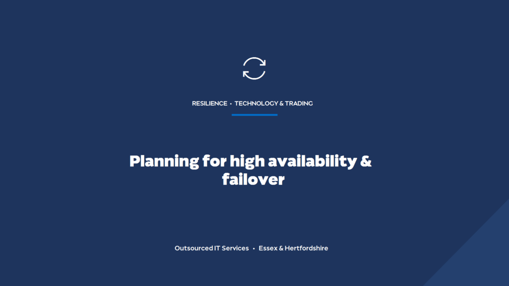 How do you plan for high availability and failover?