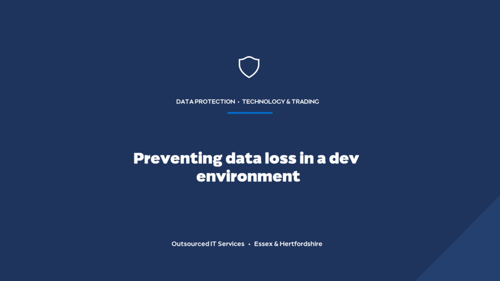 How do you protect against data loss in a fast-moving dev environment?