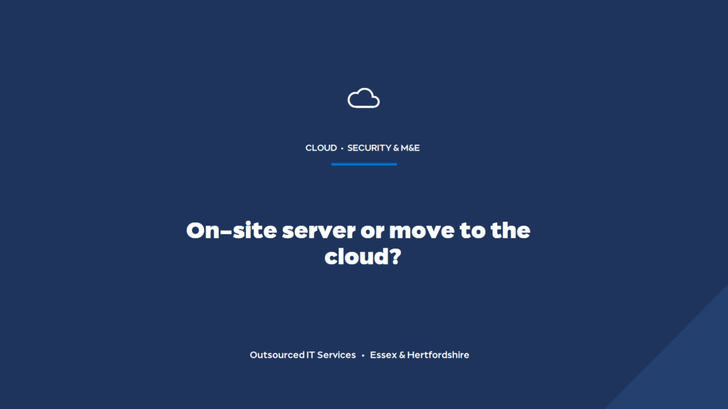 Should a contractor move from an on-site server to the cloud?