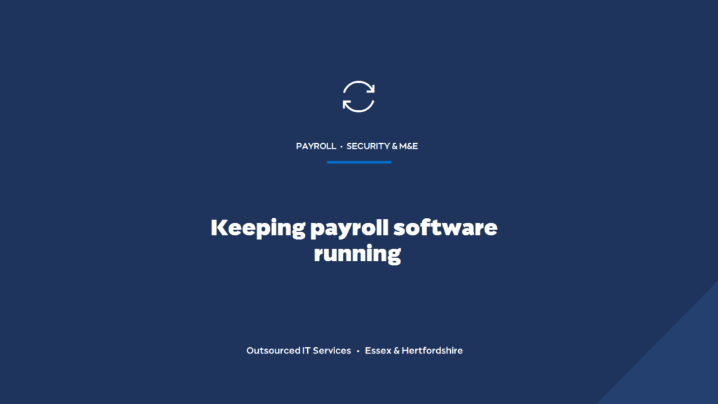 How do you keep payroll software running for a contractor?