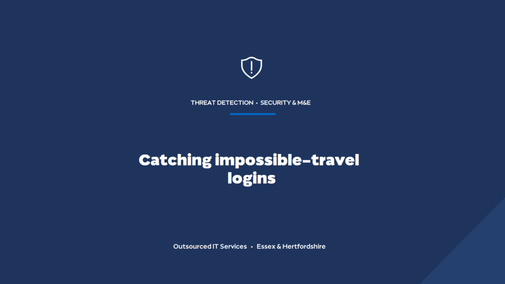 What is impossible-travel login detection, and why does it matter?