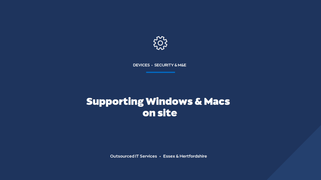 How do you support a mix of Windows laptops and Macs on site?