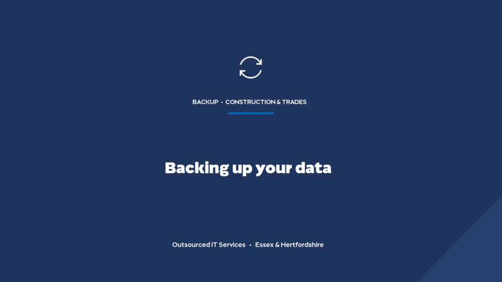How do you back up a construction business's data?