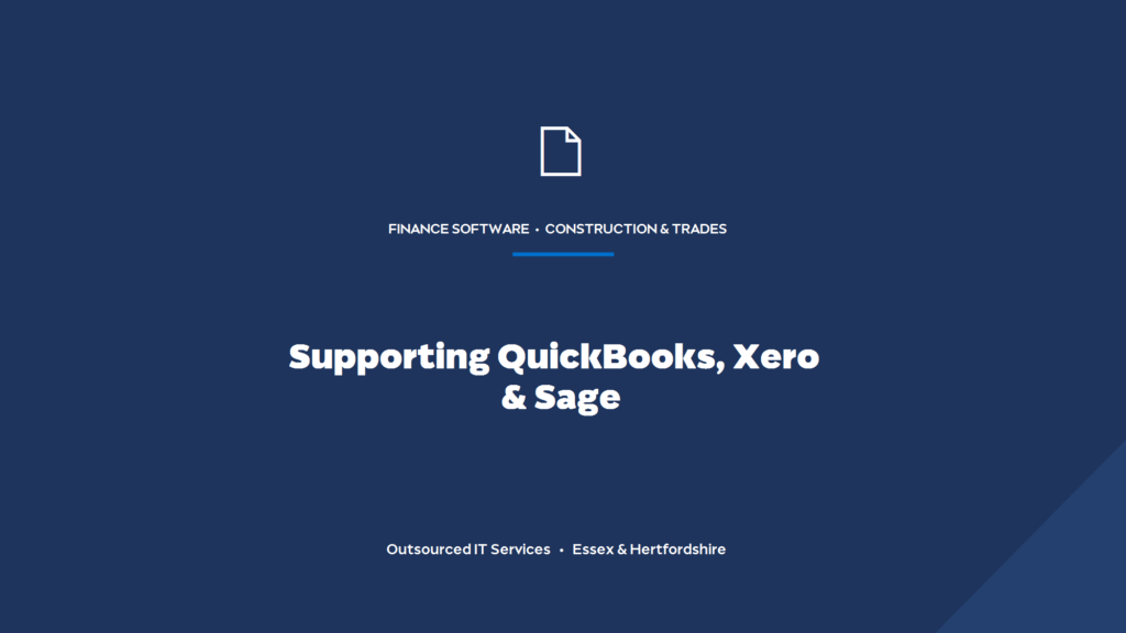 How do you support QuickBooks, Xero and Sage for a construction business?
