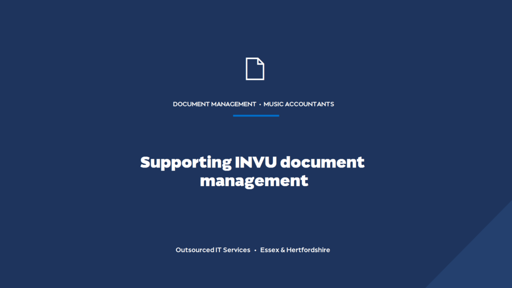 How do you support INVU document management for an accountancy firm?