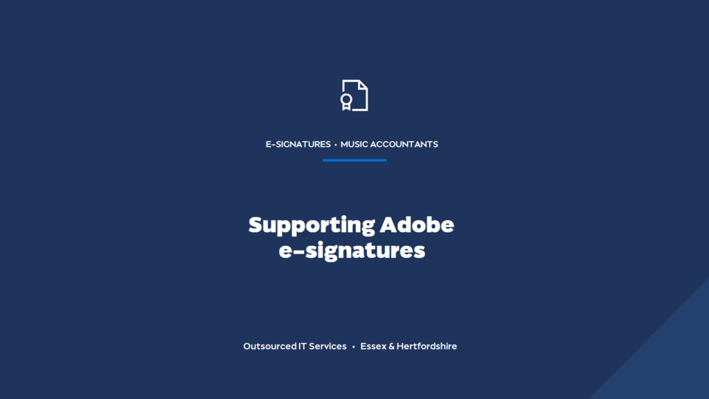 How do you support Adobe e-signatures for client documents?