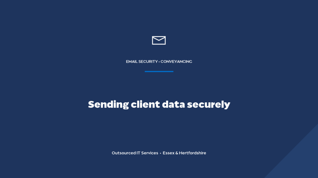 How can conveyancing solicitors send completion statements and client data securely?