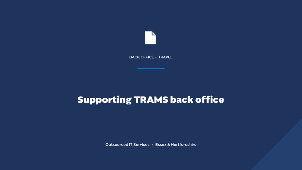 How do you support TRAMS back office for a travel agency?