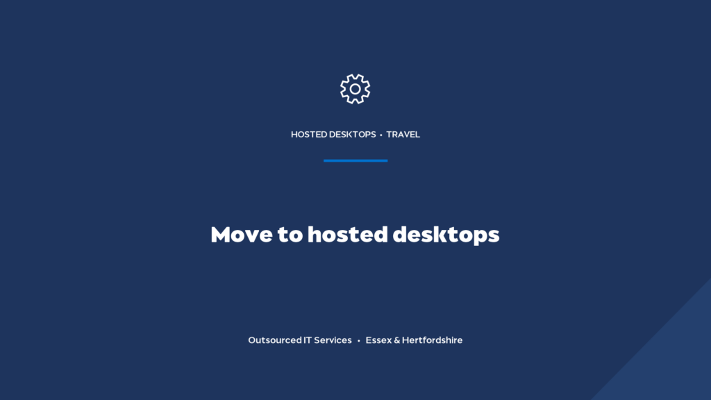 How do you move a travel agency's booking systems to hosted desktops without disruption?