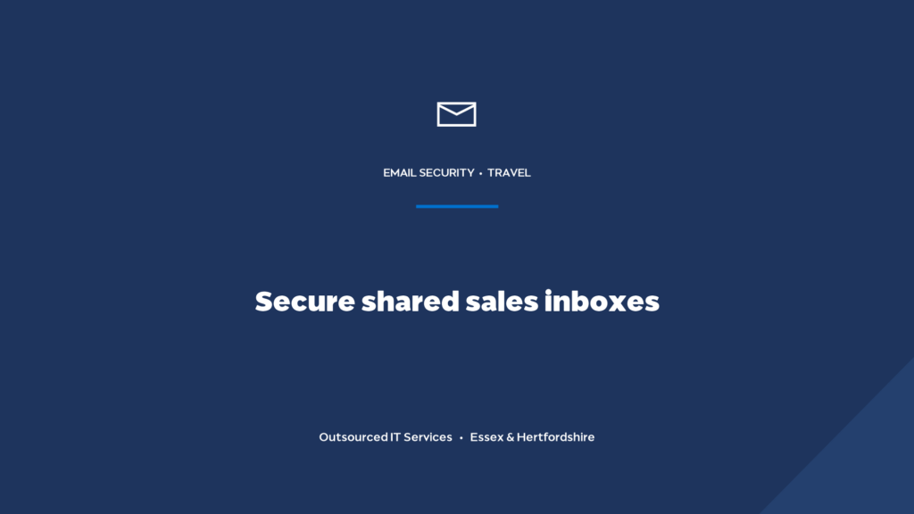 How do travel agencies manage shared sales inboxes securely?