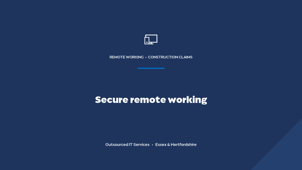 How do you set up secure remote working for a small consultancy?