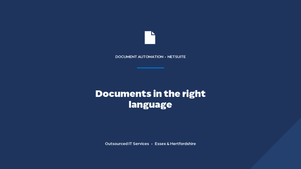 How do you get NetSuite to send documents in the right language automatically?