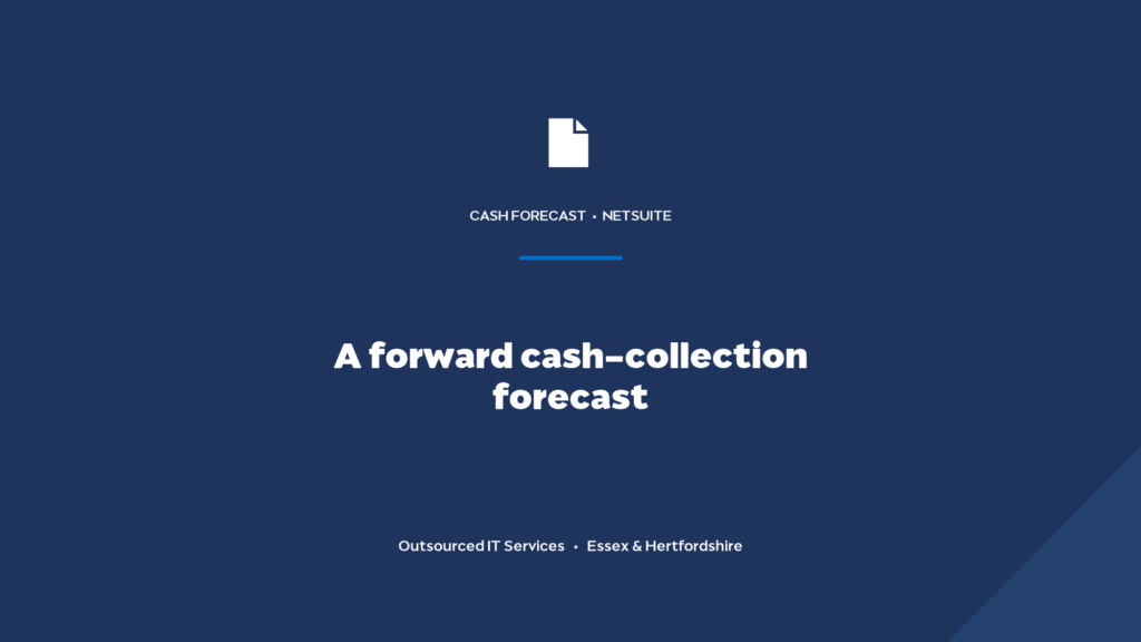 Can NetSuite project a forward cash-collection forecast?